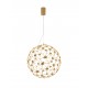 Gold Copper LED 21 Watt 230 Volt 2403Lm 3000K IP20 Led Chip: 60 Pcs D: 40 H: 250 cm Adjustable Height 