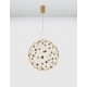 Gold Copper LED 21 Watt 230 Volt 2403Lm 3000K IP20 Led Chip: 60 Pcs D: 40 H: 250 cm Adjustable Height 