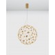 Gold Copper LED 21 Watt 230 Volt 2403Lm 3000K IP20 Led Chip: 60 Pcs D: 40 H: 250 cm Adjustable Height 