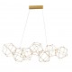 Gold Copper LED 34 Watt 230 Volt 2711Lm 3000K IP20 Led Chip: 84 Pcs L: 108 W: 32 H: 120 cm Adjustable Height 
