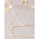Gold Copper LED 34 Watt 230 Volt 2711Lm 3000K IP20 Led Chip: 84 Pcs L: 108 W: 32 H: 120 cm Adjustable Height 
