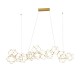 Gold Copper LED 58 Watt 230 Volt 3906Lm 3000K IP20 Led Chip: 168 Pcs L: 163 W: 54 H: 120 cm Adjustable Height 