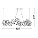 Gold Copper LED 58 Watt 230 Volt 3906Lm 3000K IP20 Led Chip: 168 Pcs L: 163 W: 54 H: 120 cm Adjustable Height 