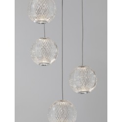 Triac Dimmable Chrome Aluminium & Acrylic LED 26 Watt 230 Volt 1213Lm 3200K IP20 D: 27 H: 120 cm Adjustable Height 
