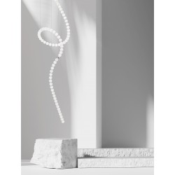 Triac Dimmable Chrome Metal & Opal Glass LED 207 Watt 230 Volt 13065Lm 3000K IP20 D1: 79 D2: 10 H: 400 cm Adjustable Height Incl