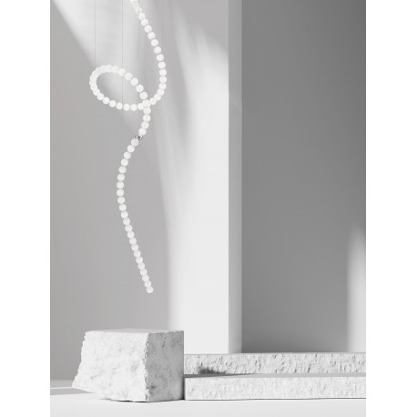 Triac Dimmable Chrome Metal & Opal Glass LED 207 Watt 230 Volt 13065Lm 3000K IP20 D1: 79 D2: 10 H: 400 cm Adjustable Height Incl