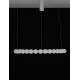 Triac Dimmable Chrome Metal & Opal Glass LED 72 Watt 230 Volt 6492Lm 3000K IP20 Included Remote Control D: 80 H: 200 cm Adjust