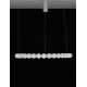 Triac Dimmable Chrome Metal & Opal Glass LED 72 Watt 230 Volt 6492Lm 3000K IP20 Included Remote Control D: 80 H: 200 cm Adjust