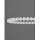 Triac Dimmable Chrome Metal & Opal Glass LED 72 Watt 230 Volt 6492Lm 3000K IP20 Included Remote Control D: 80 H: 200 cm Adjust