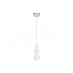 Chrome Metal & Opal Glass LED 11 Watt 230 Volt 963Lm 3000K IP20 D: 10 H: 150 cm Adjustable Height 