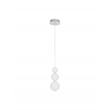 Chrome Metal & Opal Glass LED 11 Watt 230 Volt 963Lm 3000K IP20 D: 10 H: 150 cm Adjustable Height 
