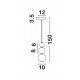 Chrome Metal & Opal Glass LED 11 Watt 230 Volt 963Lm 3000K IP20 D: 10 H: 150 cm Adjustable Height 