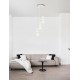 Triac Dimmable Chrome Metal & Opal Glass LED 23 Watt 230 Volt 2281Lm 3000K IP20 D: 31 H: 150 cm Adjustable Height 