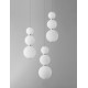Triac Dimmable Chrome Metal & Opal Glass LED 23 Watt 230 Volt 2281Lm 3000K IP20 D: 31 H: 150 cm Adjustable Height 
