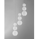 Triac Dimmable Chrome Metal & Opal Glass LED 23 Watt 230 Volt 2281Lm 3000K IP20 D: 31 H: 150 cm Adjustable Height 