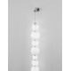 Triac Dimmable Chrome Metal & Opal Glass LED 42 Watt 230 Volt 3958Lm 3000K IP20 Cable Length: 310 cm D: 10 W: 9 H: 105 cm 