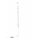 Triac Dimmable Chrome Metal & Opal Glass LED 42 Watt 230 Volt 3958Lm 3000K IP20 Cable Length: 310 cm D: 10 W: 9 H: 105 cm 