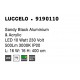 Sandy Black Aluminium & Acrylic LED 30 Watt 230 Volt 1500Lm 3000K IP20 L: 16 W: 16 H: 400 cm 