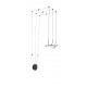 Sandy Black Aluminium & Acrylic LED 10 Watt 230 Volt 500Lm 3000K IP20 L: 16 W: 16 H: 400 cm 