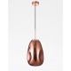 Copper Metal Handmade Copper Glass LED E27 1x12 Watt 230 Volt IP20 Bulb Excluded D: 22 H1: 49.6 H2: 120 cm Adjustable height 