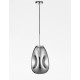 Chrome Metal Handmade Chrome Glass LED E27 1x12 Watt 230 Volt IP20 Bulb Excluded D: 22 H1: 49.6 H2: 120 cm Adjustable height 