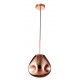 Copper Metal Handmade Copper Glass LED E27 1x12 Watt 230 Volt IP20 Bulb Excluded D: 25 H1: 38.5 H2: 120 cm Adjustable height 