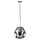 Chrome Metal Handmade Chrome Glass LED E27 1x12 Watt 230 Volt IP20 Bulb Excluded D: 25 H1: 38.5 H2: 120 cm Adjustable height 