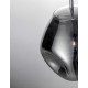 Chrome Metal Handmade Chrome Glass LED E27 1x12 Watt 230 Volt IP20 Bulb Excluded D: 25 H1: 38.5 H2: 120 cm Adjustable height 