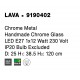 Chrome Metal Handmade Chrome Glass LED E27 1x12 Watt 230 Volt IP20 Bulb Excluded D: 25 H1: 38.5 H2: 120 cm Adjustable height 