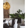 Gold Metal Handmade Gold Glass LED E27 1x12 Watt 230 Volt IP20 Bulb Excluded D: 25 H1: 38.5 H2: 120 cm Adjustable height