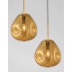 Gold Metal Handmade Gold Glass LED E27 1x12 Watt 230 Volt IP20 Bulb Excluded D: 25 H1: 38.5 H2: 120 cm Adjustable height 