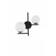 White Frosted Glass Black Metal LED G9 2x5 Watt 230 Volt IP20 Bulb Excluded L: 35 W: 19 H: 33 cm 