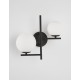 White Frosted Glass Black Metal LED G9 2x5 Watt 230 Volt IP20 Bulb Excluded L: 35 W: 19 H: 33 cm 