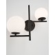 White Frosted Glass Black Metal LED G9 2x5 Watt 230 Volt IP20 Bulb Excluded L: 35 W: 19 H: 33 cm 