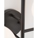 White Frosted Glass Black Metal LED G9 2x5 Watt 230 Volt IP20 Bulb Excluded L: 35 W: 19 H: 33 cm 