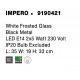White Frosted Glass Black Metal LED G9 2x5 Watt 230 Volt IP20 Bulb Excluded L: 35 W: 19 H: 33 cm 