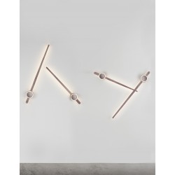 Brushed Coffee Aluminium & Acrylic LED 18 Watt 230 Volt 750Lm 3000K IP20 D: 12 W: 6.7 H: 80 cm Rotating 