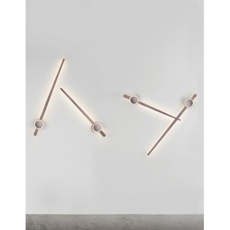 Brushed Coffee Aluminium & Acrylic LED 18 Watt 230 Volt 750Lm 3000K IP20 D: 12 W: 6.7 H: 80 cm Rotating 