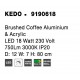 Brushed Coffee Aluminium & Acrylic LED 18 Watt 230 Volt 750Lm 3000K IP20 D: 12 W: 6.7 H: 80 cm Rotating 