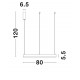 3000K Triac Dimmable Brass Gold Aluminium & Acrylic LED 50 Watt 3684Lm 230 Volt IP20 D: 80 H: 200 cm 