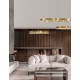 3000K Triac Dimmable Brass Gold Aluminium & Acrylic LED 60 Watt 4165Lm 230 Volt IP20 D: 100 H: 200 cm Adjustable Height 