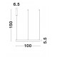 3000K Triac Dimmable Brass Gold Aluminium & Acrylic LED 60 Watt 4165Lm 230 Volt IP20 D: 100 H: 200 cm Adjustable Height 