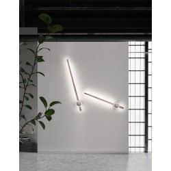 Brushed Coffee Aluminium & Acrylic LED 18 Watt 230 Volt 750Lm 3000K IP20 D: 12 W: 7.7 H: 100 cm Rotating 