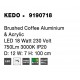Brushed Coffee Aluminium & Acrylic LED 18 Watt 230 Volt 750Lm 3000K IP20 D: 12 W: 7.7 H: 100 cm Rotating 