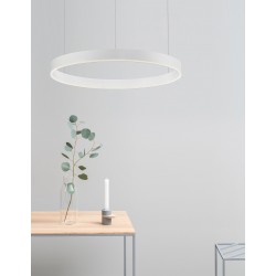 3000K Triac Dimmable Sandy White Aluminium & Acrylic LED 40 Watt 2943Lm 230 Volt IP20 D: 60 H: 200 cm Adjustable Height 