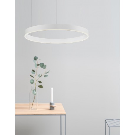 3000K Triac Dimmable Sandy White Aluminium & Acrylic LED 40 Watt 2943Lm 230 Volt IP20 D: 60 H: 200 cm Adjustable Height 