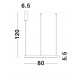 3000K Triac Dimmable Sandy White Aluminium & Acrylic LED 50 Watt 3684Lm 230 Volt IP20 D: 80 H: 200 cm 