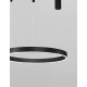 3000K Triac Dimmable Sandy Black Aluminium & Acrylic LED 40 Watt 2943Lm 230 Volt IP20 D: 60 H: 200 cm Adjustable Height 