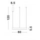 3000K Triac Dimmable Sandy Black Aluminium & Acrylic LED 40 Watt 2943Lm 230 Volt IP20 D: 60 H: 200 cm Adjustable Height 