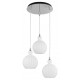 Chrome Aluminium Opal Glass LED E14 3x5 Watt 230 Volt IP20 Bulb Excluded D: 37 H1: 20.4 H2: 120 cm Adjustable Height 
